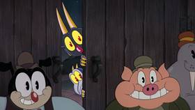 Screenshots from the 2022 Netflix cartoon Down & Out