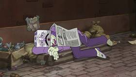 Screenshots from the 2022 Netflix cartoon Down & Out