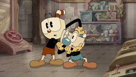 Screenshots from the 2022 Netflix cartoon The Devil & Ms. Chalice