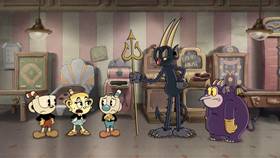 Screenshots from the 2022 Netflix cartoon The Devil & Ms. Chalice