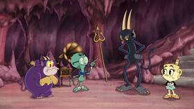 Screenshots from the 2022 Netflix cartoon The Devil & Ms. Chalice