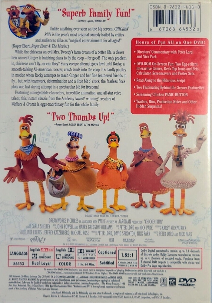 Chicken Run Dvd Cover