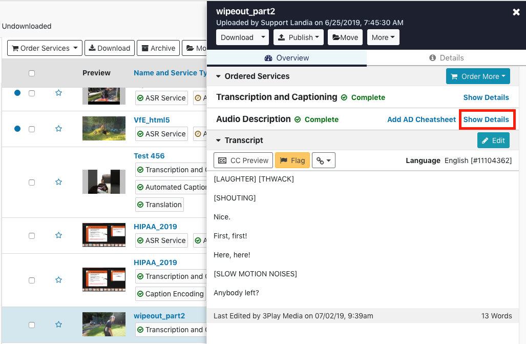 Manually Add Audio Descriptions to Kaltura Videos (without using the