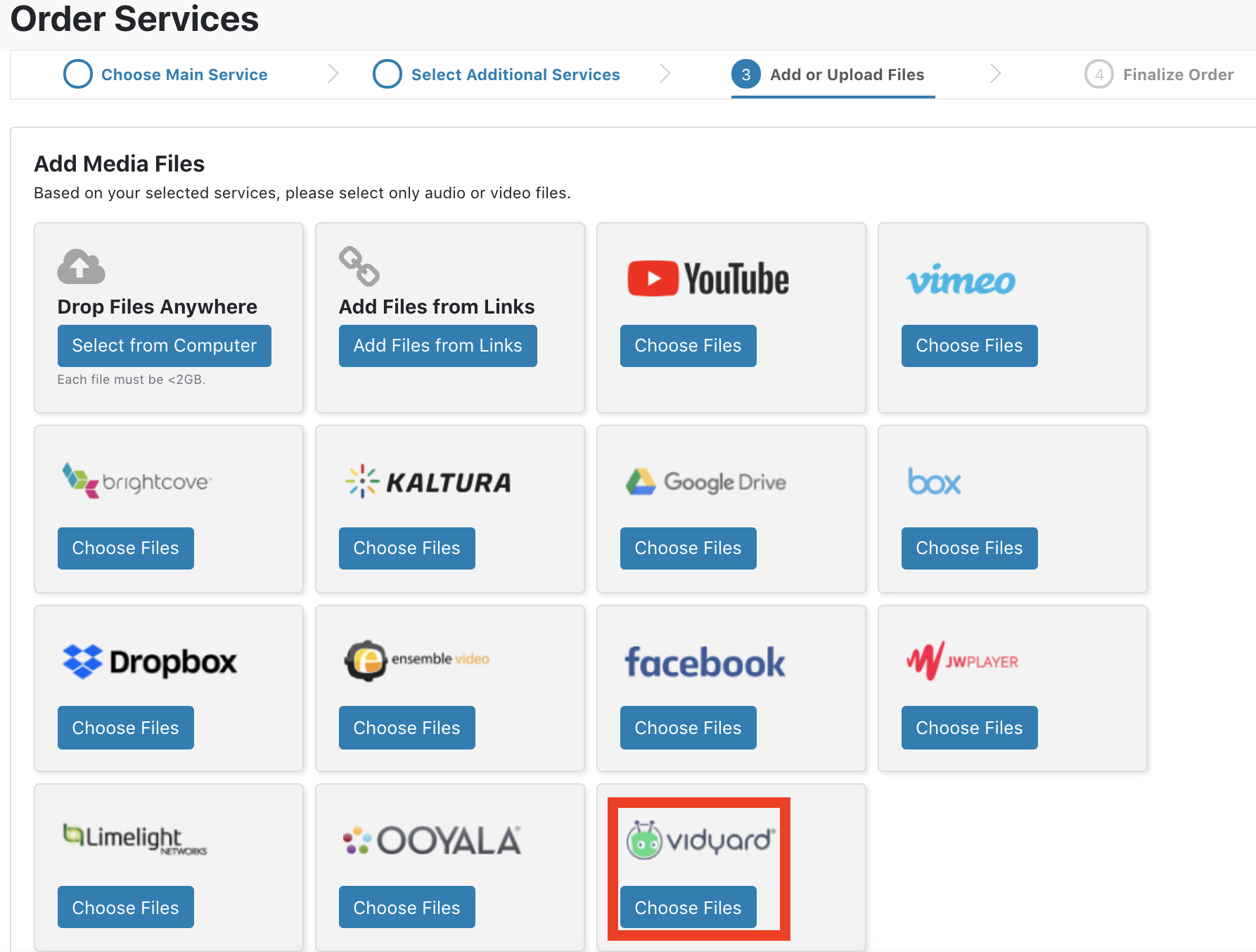 Select Brightcove account