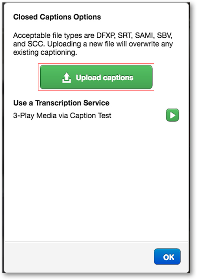 Upload Closed Captions from 3Play Media to Voicethread