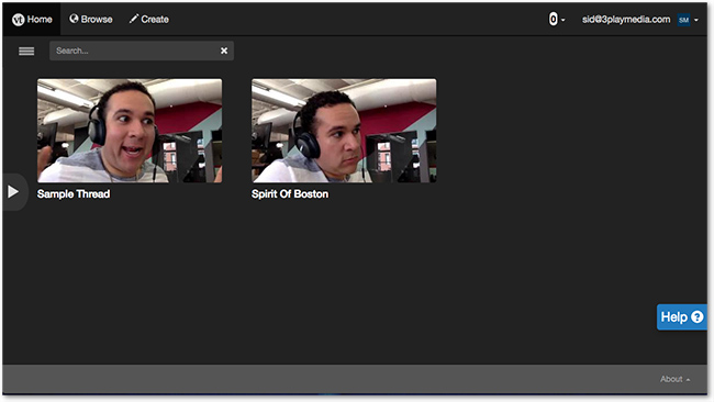 Voicethread account page
