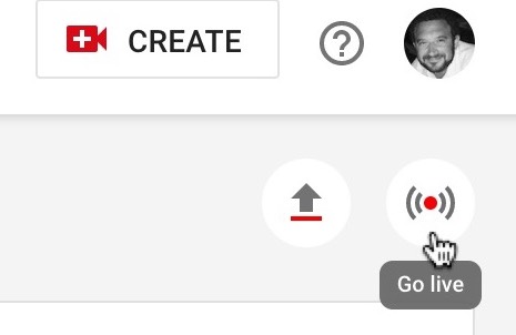 YouTube Go Live icon
