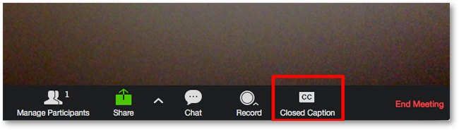 is closed captioning available in free version of zoom meeting