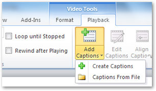 Add closed captions to PowerPoint presentation