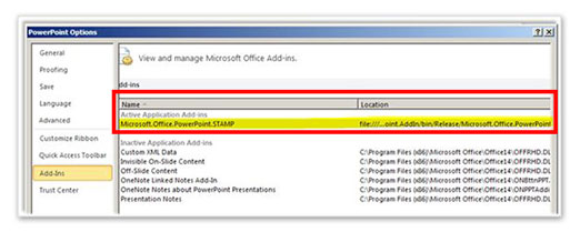 Manage PowerPoint add-ins to add closed captions to presentation