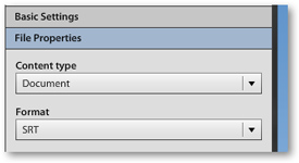 Caption Subtitle file properties on thePlatform