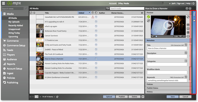 thePlatform MediaFiles File blade