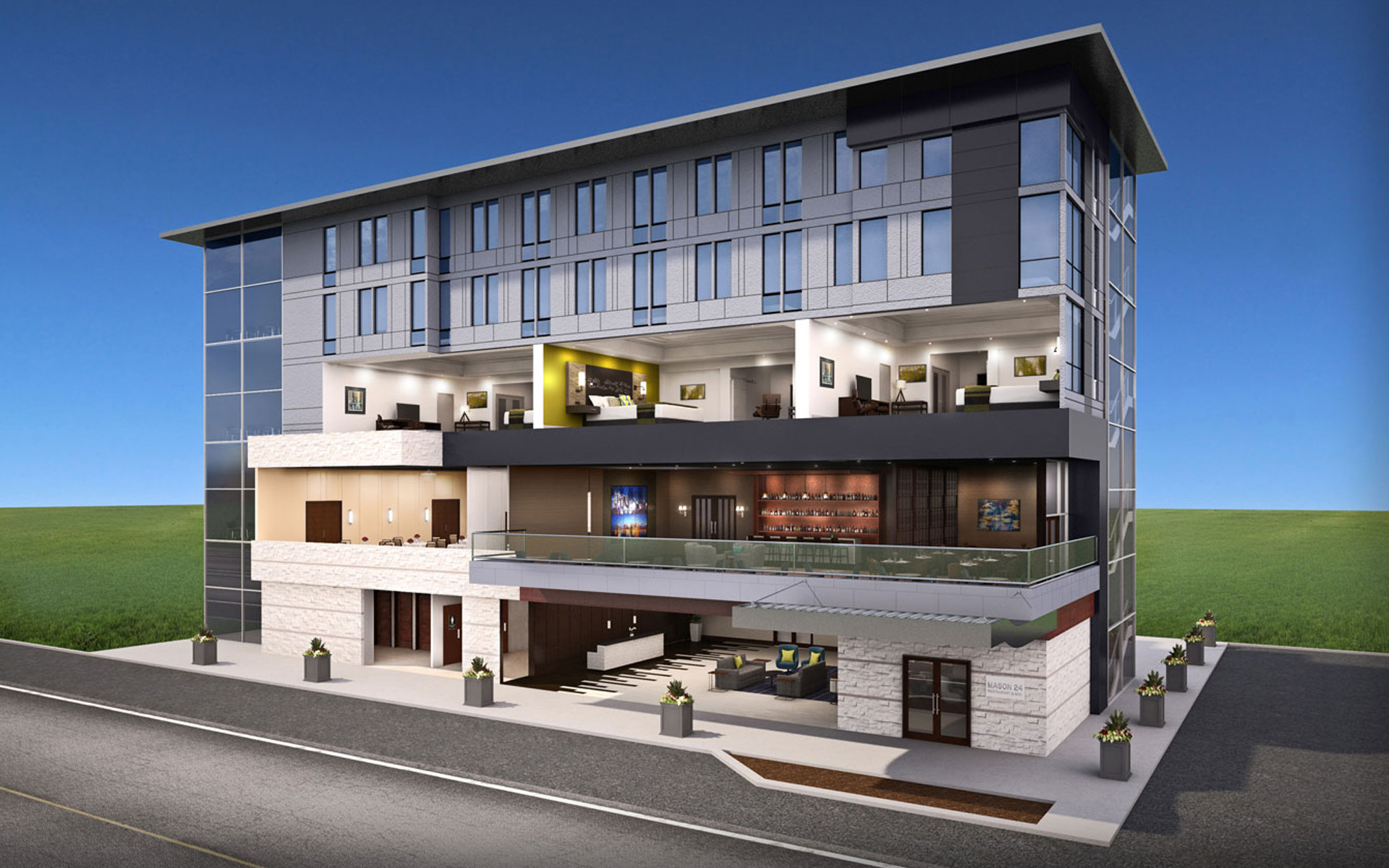 Masonite Architectural hospitality illustration