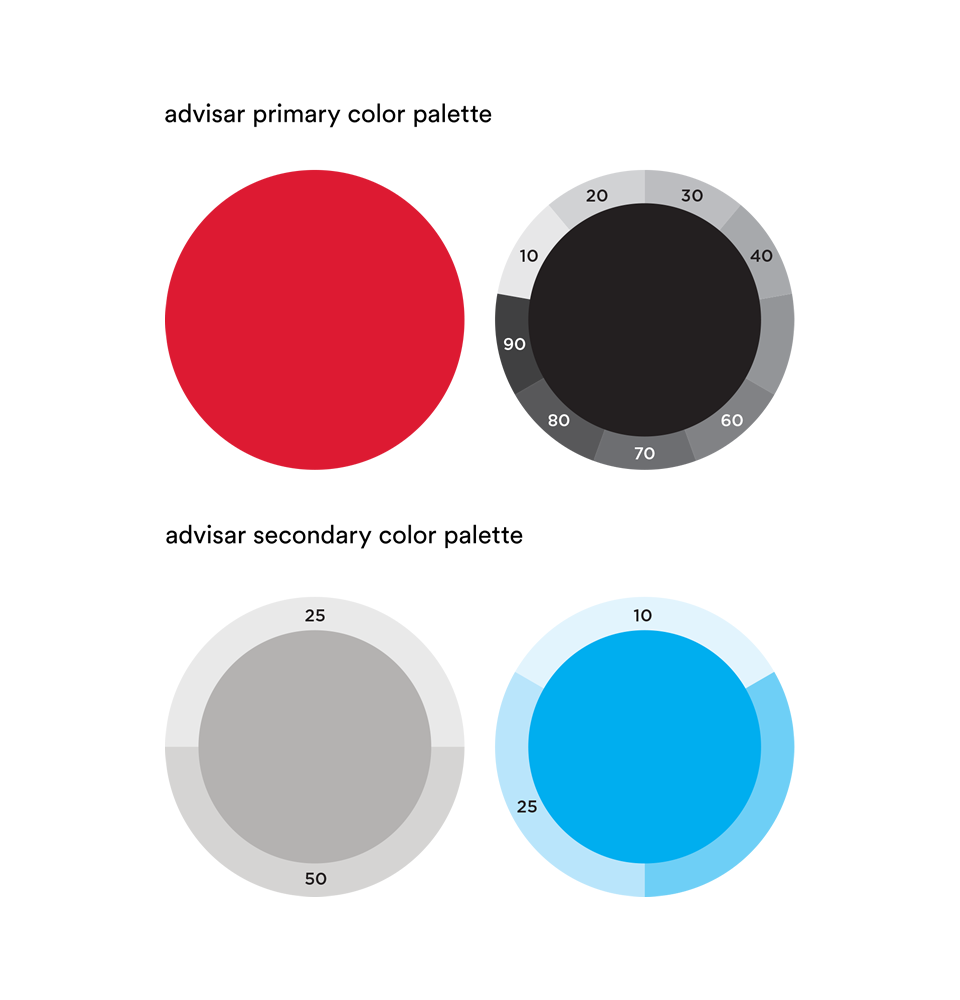 Advisar brand colors
