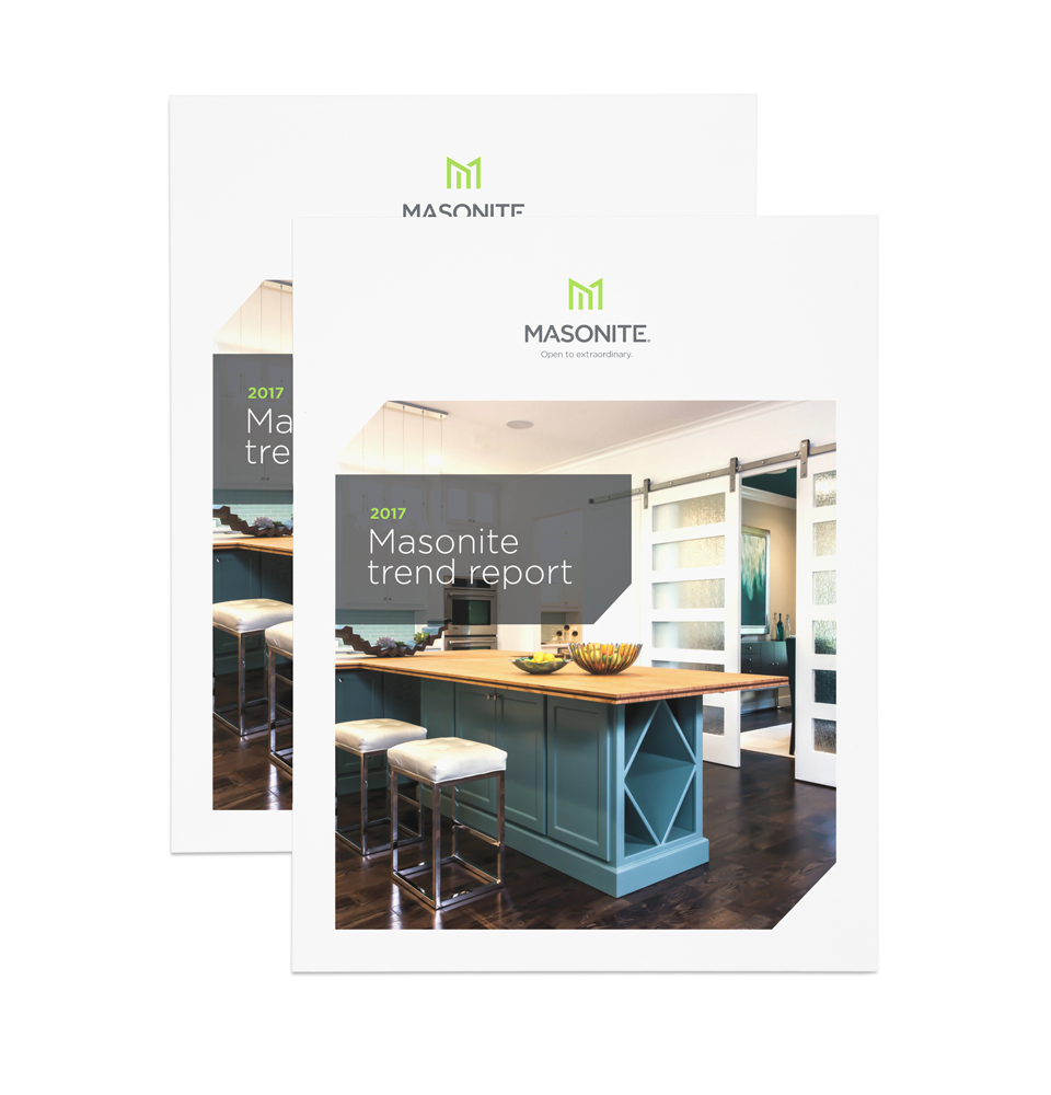 Masonite Trend Report cover developed by Interrupt