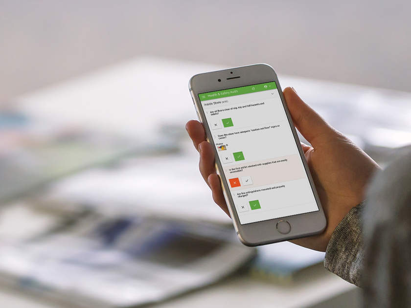 IntouchCheck Mobile Forms Software on Smartphone