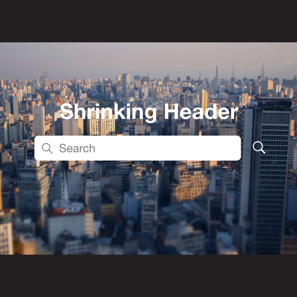 Shrinking Search Header
