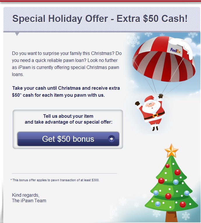 iPawn Special Holiday Offer