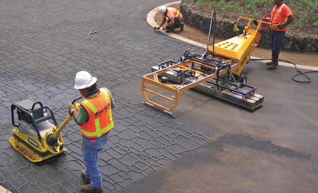 Heat & Stamp asphalt with Street Print templates and StreetHeat SR-60
