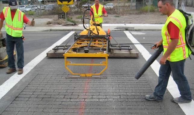 SR-60 Stamped Asphalt Crosswalk