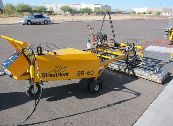 StreetHeat reciprocating infrared heating technology for imprinting asphalt