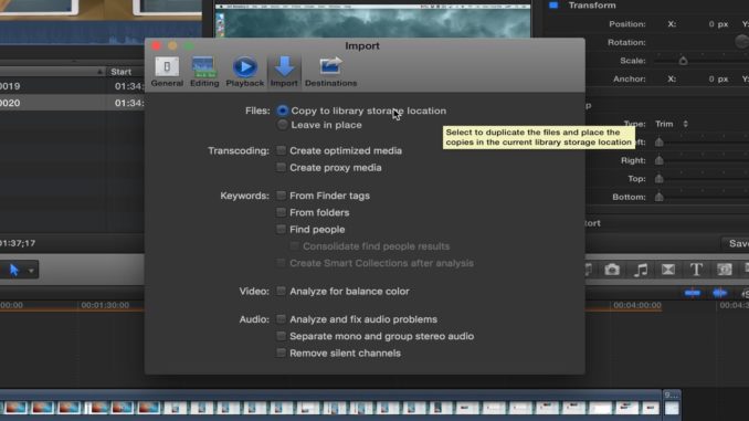 Final Cut Pro X: Library management and organization