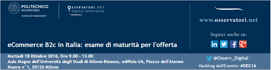 eCommerce B2c in Italia: esame di maturità per l'offerta