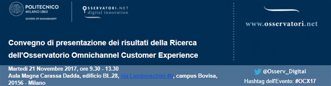 Convegno di presentazione dei risultati della Ricerca dell'Osservatorio Omnichannel Customer Experience