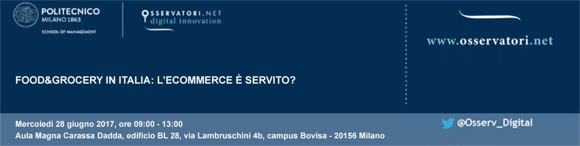 Convegno di presentazione dei risultati della ricerca sul Food&Grocery dell’osservatorio ecommerce B2C