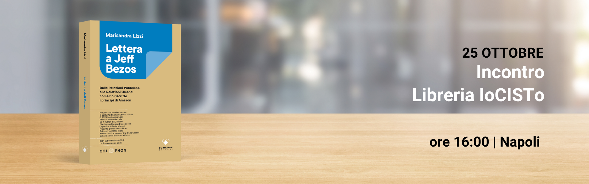 Marisandra Lizzi presenta “Lettera a Jeff Bezos” alla Libreria IoCISTo | Napoli