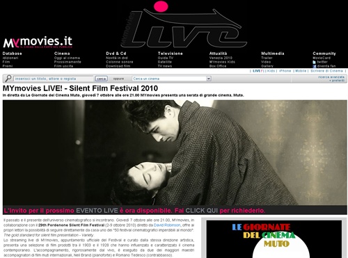 Home Page MYmovies Live!