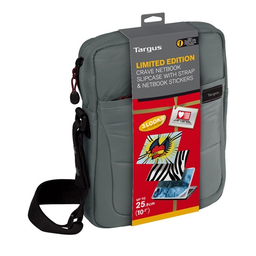 Bundle per Netbook: Borsa Crave messenger + 3 adesivi colorati 
