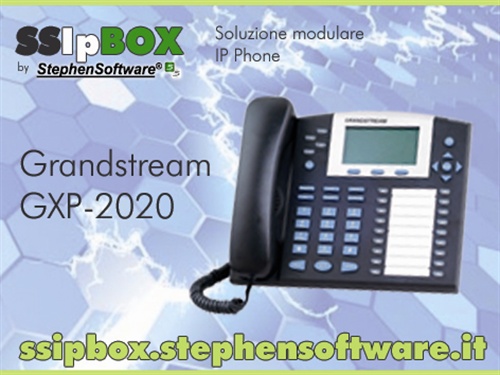 Il Grandstream GXP2020 è un telefono IP ad altissime prestazioni certificato per operare con SSIpBOX.