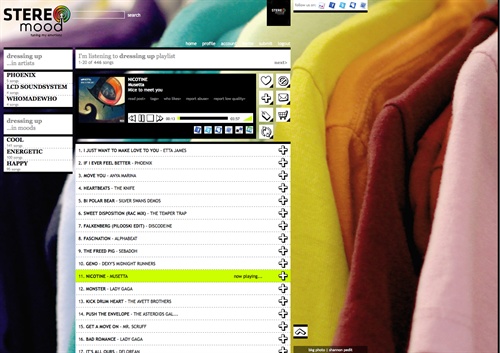 stereomood.com - le canzoni della playlist 