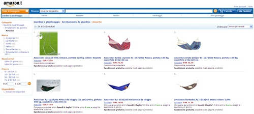 Una selezione delle amache