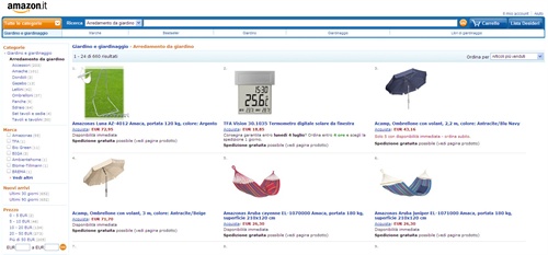 Una selezione dell'arredamento da giardino