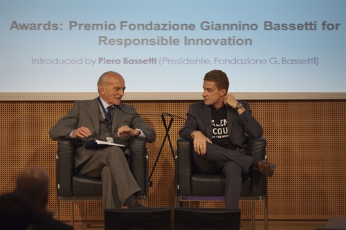 Piero Bassetti (Presidente Fondazione Bassetti) con Alberto Onetti (Presidente Mind the Bridge) (credit ph: Paolo Bonaccorsi)