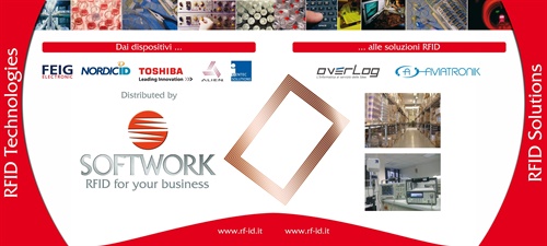 grafica dello stand F70 - pad. 1 riflette la catena del valore RFID: dai dispositivi alle soluzioni!