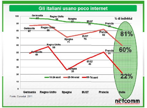Fig 1 - Italiani e Internet