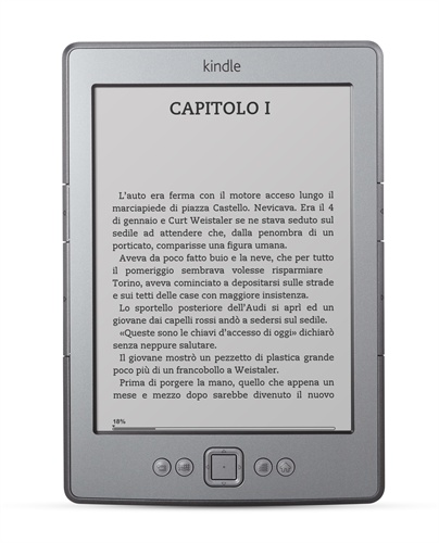 Kindle, vista frontale