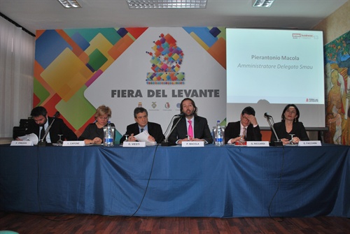 Un momento della conferenza stampa di Smau Bari