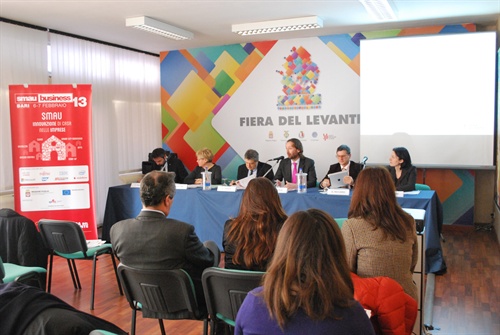Un momento della conferenza stampa di Smau Bari