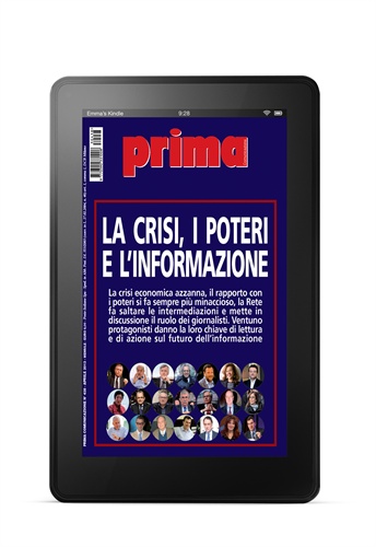 La copertina di Aprile di Prima Comunicazione su Kindle Fire HD 8,9