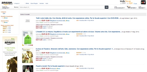 Fig. 5 - Acquisto libri con sconto del 15% su Amazon.it