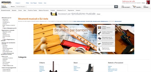 Amazon.it  - categoria Strumenti musicali e DJ