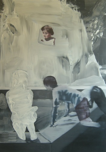 Lorenzo Di Lucido, Omissis, olio su tela, 140x100 cm