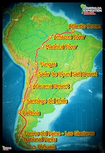 L'itinerario della spedizione