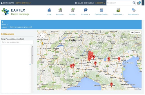 La distribuzione degli associati di Bartex