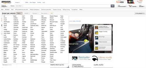 Ripara la tua auto con un click con Amazon PartFinder
