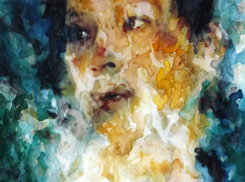 Gabriele Brucceri, Socchiusa, acquerello